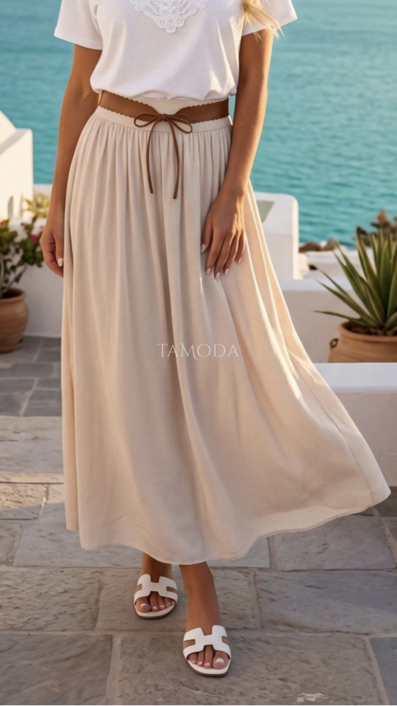 Spódnica maxi - beżowa